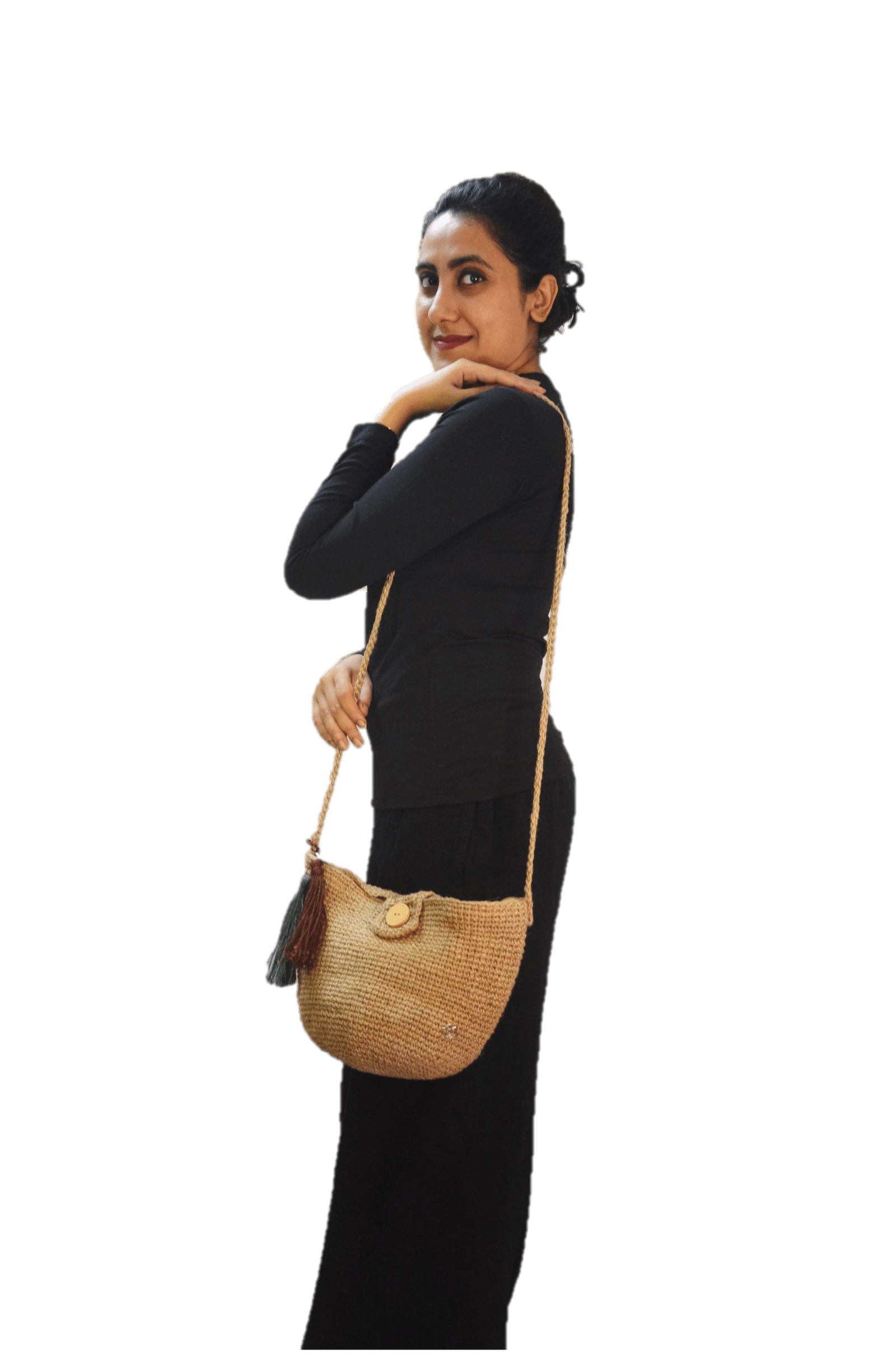 DIVULGE Round Sling Bag (Golden)